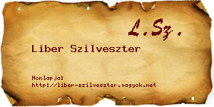 Liber Szilveszter névjegykártya