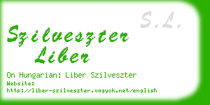 szilveszter liber business card